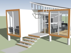 Nhà container model sketchup đẹp