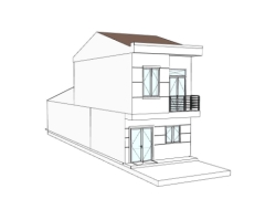 Nhà dân 2 tầng 5x19m file sketchup đẹp