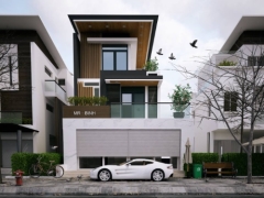 Nhà dân 3 tầng 3dmax