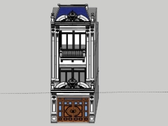 Nhà dân 3 tầng 5x20m file sketchup đẹp mắt