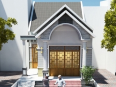 Nhà mái thái cấp 4 6.5x20m  bản vẽ cad