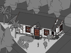 Nhà mái thái trệt diện tích thiết kế 8x15m