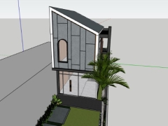 Nhà ở 2 tầng 4x8m file sketchup đẹp