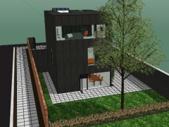 Nhà ở 3 tầng 6x9m model su