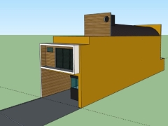 Nhà ở phố 2 tầng 5x21m dựng model .skp