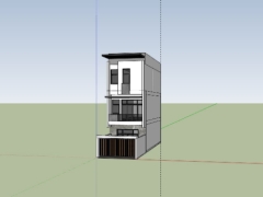 Nhà ở phố 3 tầng 5x15.5m