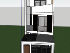 Nhà phố 2 tầng 1 tum diện tích thiết kế 5x21m model su việt nam