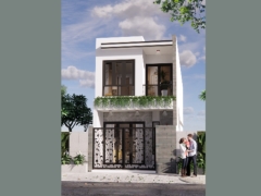 Nhà phố 2 tầng 4.4x12.5m (full hồ sơ thi công kiến trúc, kết cấu, điện nước)