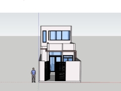 Nhà phố 2 tầng 5.2x17m file sketchup