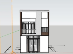 Nhà phố 2 tầng 5.7x12m file sketchup