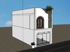 Nhà phố 2 tầng 5x15m dựng model sketchup 