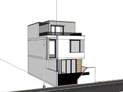 Nhà phố 2 tầng 7.8x17m file sketchup