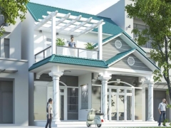 Nhà phố 2 tầng 8x10m dwg