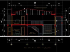 Nhà phố 2 tầng diện tích 5x14m đầy đủ file bản vẽ