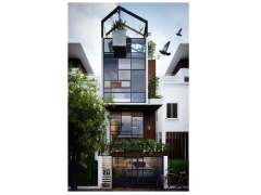 Nhà phố 3 tầng 1 tum 3dmax