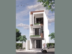 Nhà phố 3 tầng 4.5x20m (full hồ sơ thi công kiến trúc, kết cấu, điện nước)