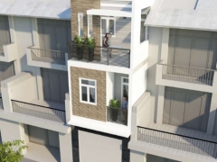 Nhà phố 3 tầng 4x17m file cad