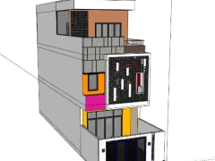 Nhà phố 3 tầng 5.2x18m dựng model su