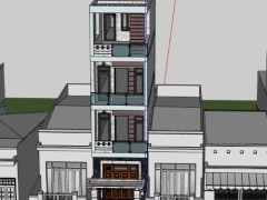 Nhà phố 3 tầng diện tích 4x14.1m model su