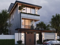 Nhà phố 3 tầng hiện đại 3d