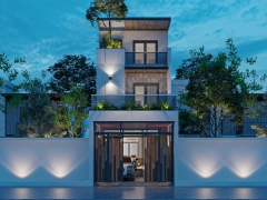 Nhà phố 3 tầng kích thước 5x20m
