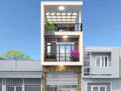 Nhà phố 3.5 tầng kích thước 5x19.86m