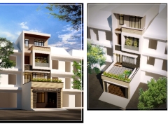 Nhà phố 4 tầng 5x20m