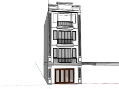 Nhà phố 4 tầng đơn giản 6.2x13m