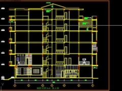Nhà phố 6 tầng kt 4x22m thiết kế đầy đủ danh mục