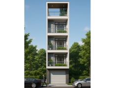 Nhà phố hiện đại 4 tầng 4x15m
