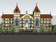 Nhà thờ phúc yên model sketchup