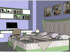 Phòng ngủ đẹp model sketchup