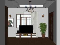 Phòng ngủ sang trọng dựng model sketchup