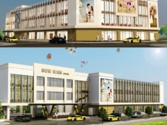 Quán tiệc cưới 3 tầng với diện tích 32.8x82.5m dwg