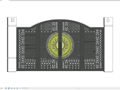 Revit cổng sắt cắt cnc đẹp