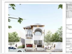 Revit nhà phố 2 tầng diện tích thiết kế 7x15m kiến trúc, kết cấu