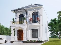 Sketchup,2 tầng,Bản vẽ,biệt thự 2 tầng mái nhật,mái nhật