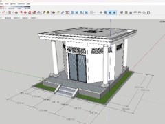 Sketchup đền thờ, mả, kim tĩnh, mộ