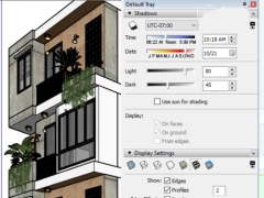 Sketchup + Enscape Nhà phố 4 tầng rộng 6.2m