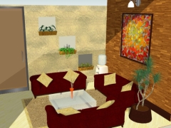 Sketchup mẫu mẫu nội thất phòng khách