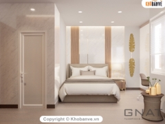 Sketchup model nội thất đầy đủ chi tiết setting + ánh sáng+ vật liệu phòng ngủ hiện đại