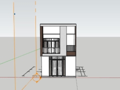 Sketchup nhà dân 2 tầng 5.6x12m