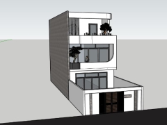 Sketchup nhà ở 3 tầng