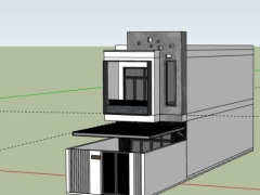 Sketchup nhà ở phố 2 tầng 5x19m model đẹp