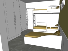 Sketchup thiết kế nội thất phòng ngủ 3d đẹp