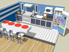 Sketchup việt nam nội thất phòng bếp mới 2020