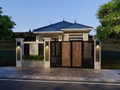SKP Bấm là render Bản vẽ biệt thự mái Nhật 7x20mm