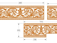 Tải thiết kế lan can cnc 3 diện tích xây dựng dxf