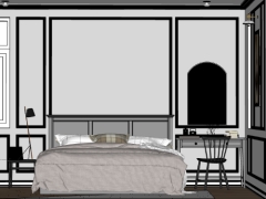 Thiết kế .skp phòng ngủ theo  hiện đại