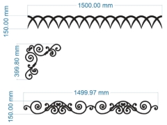 Thiết kế 3 mẫu hoa văn mẫu họa tiết mái kính